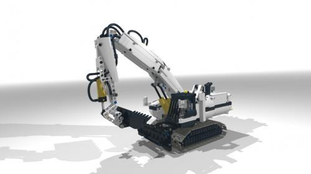 Lego Pneumatic excavator/ materials handler