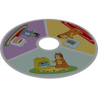 Lego Disc for Duplo Spinner with Bluey Scenes print / White