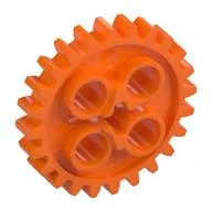 Technic Gear 24 Tooth [New Style with Single Axle Hole] / Orange