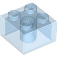 Brick 2 x 2 without Inside Ridges / Trans-Medium Blue