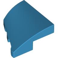 Lego Brick Wedged, Curved 2 x 2 with Stud Notch Right / Dark Azure