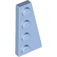 Wedge Plate 4 x 2 Right / Bright Light Blue