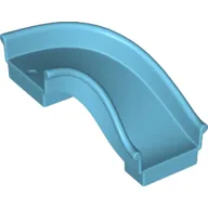 Duplo Playground Slide Curved Right 90° / Medium Azure