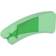 Lego Animal Body Part, Fin 2 x4 with Handle / Trans-Green