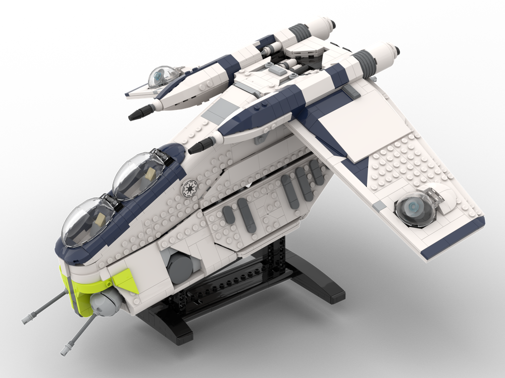 Lego Republic Gunship LAAT/i Clone Wars, Wolfpack MOC Ver.3.0 (Minifig/2023 Scale, UCS details)