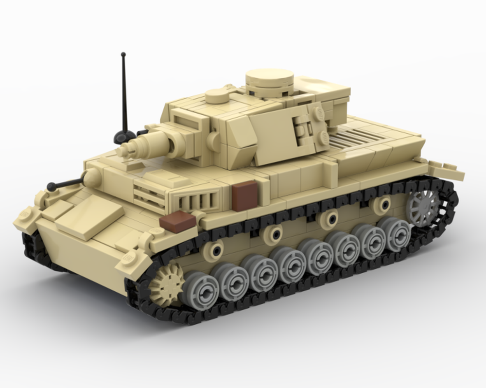 LEGO ww2 Panzer IV ausf. F1 Afrika Korps, 1:45 scale (minifig scale)