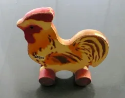 Wooden Pull-Along - Rooster (Series 9) {Hane}