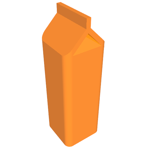Lego Belville / Scala, Food, Milk Carton / Orange