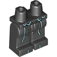 Lego Hips and Black Legs with White and Blue Lines, Circuitry / Black