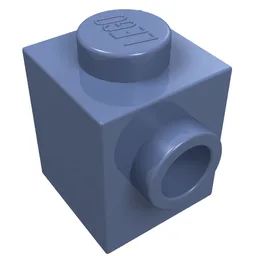 Brick Special 1 x 1 with Studs on 2 Sides / Sand Blue