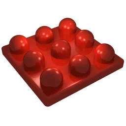 Primo Plate 3 x 3 / Red