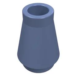 Cone 1 x 1 [No Top Groove] / Sand Blue