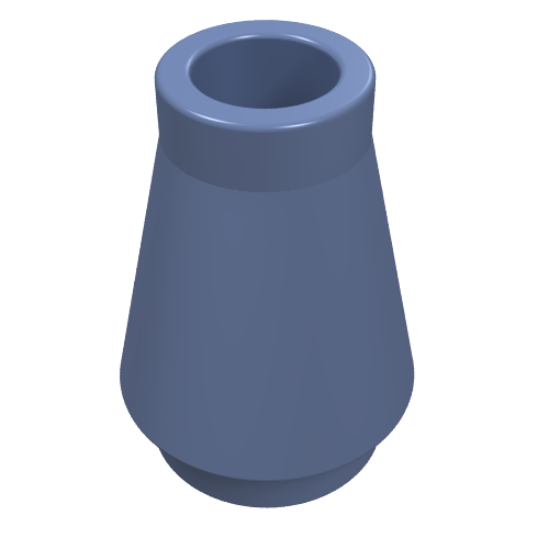 Lego Cone 1 x 1 [No Top Groove] / Sand Blue