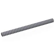 Hose, Ribbed 7mm D. 12L / 9.6cm / Flat Silver