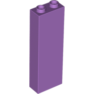 Lego Brick 1 x 2 x 5 with Hollow Studs / Medium Lavender