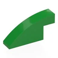 Brick Curved 1 x 4 x 1 2/3 No Studs / Bright Green