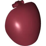 Large Figure Shoulder Cover, Armor, Round, Smooth with Bar / Dark Red