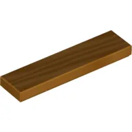 Tile 1 x 4 with Groove / Metallic Gold
