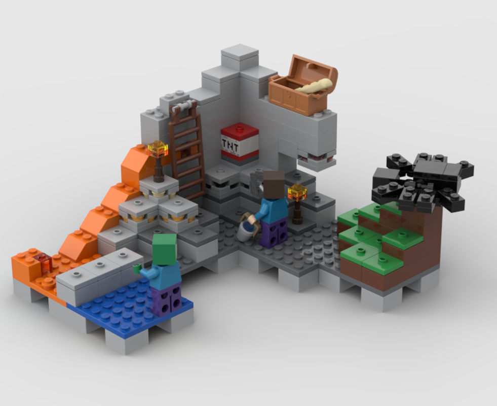 Lego Alternative build of the Minecràft cave - 21113