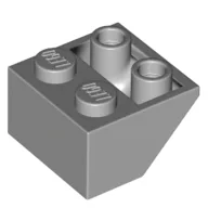 Brick Sloped Inverted 45° 2 x 2 [Round Hollow Bottom Pin, Bar-sized Stud Holes] / Light Bluish Gray