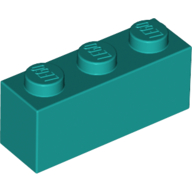 Lego Brick 1 x 3 / Dark Turquoise