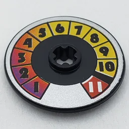 Technic Disc 3 x 3 with Numbers 1 to 11 Print