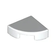 Tile Round 1 x 1 Quarter / White