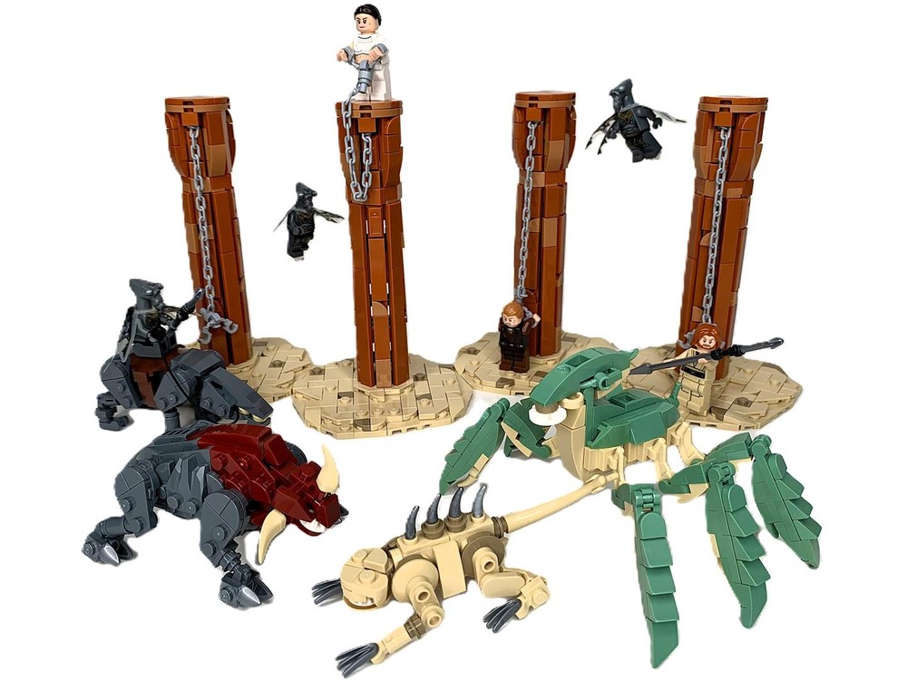 Lego Geonosian Beasts - Acklay, Reek, & Nexu (from Petranaki / Geonosian Arena)