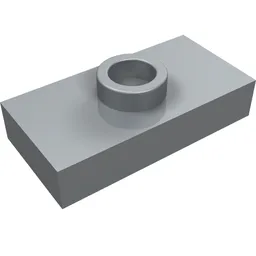 Plate Special 1 x 2 with 1 Stud without Groove (Jumper) / Pearl Light Gray