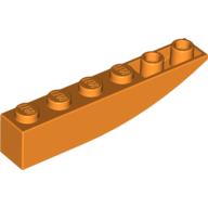 Lego Brick Curved Inverted 6 x 1 / Orange