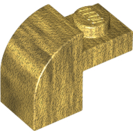 Lego Brick Curved 1 x 2 x 1 1/3 with Curved Top / Pearl Gold