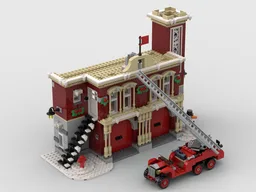 Large Winter Fire Station