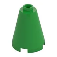 Cone 2 x 2 x 2, Open Stud / Bright Green