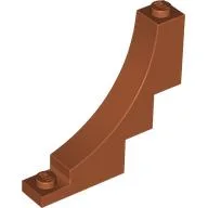 Brick Curved 1 x 5 x 4 Inverted / Dark Orange