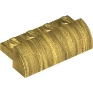 Brick Curved 2 x 4 x 1 / Pearl Gold
