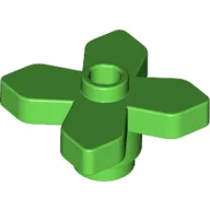 Plant, Flower 2 x 2 Leaves - Angular / Bright Green