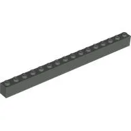 Brick 1 x 16 / Dark Gray