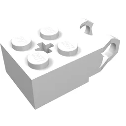 Technic Brick Special 2 x 2 with Ball Socket Reinforced and Axle Hole / White