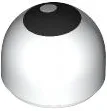 Brick, Round 1 x 1 x 2/3 Dome Top with Black Eye with Glint Pattern