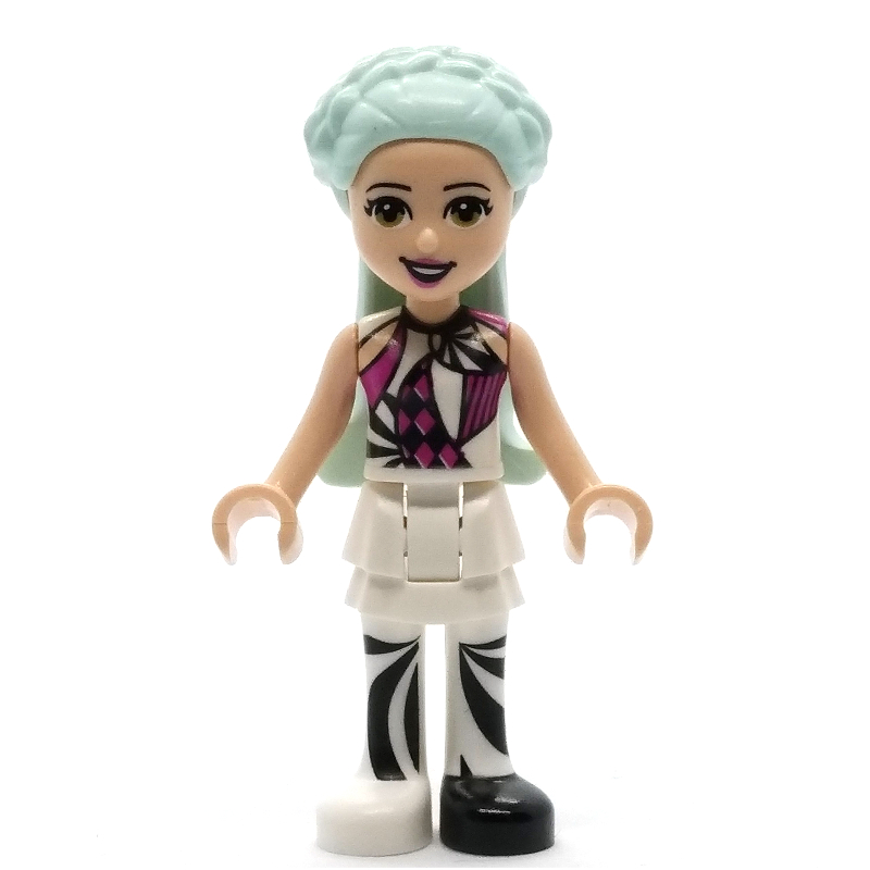 Lego Stella - White Top, White Skirt, Light Aqua Hair