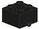 Brick, Modified 2 x 2 with Wheels Holder / Black