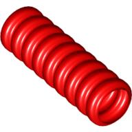 Lego Hose, Ribbed 7mm D. 3L / 2.4cm / Red
