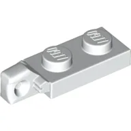 Hinge Plate 1 x 2 Locking with 1 Finger On End, without Groove / White