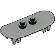 Lego Sports Skateboard with Trolley Wheel Holders / Light Gray