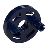 Lego Rotation Joint Socket with 2 Pins / Dark Blue