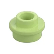 Plate Round 1 x 1 with Open Stud / Yellowish Green