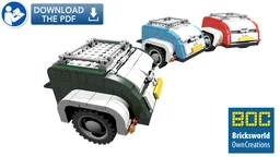 MOC Download BOC-WF-B/G/R Digital building manual Westfalia Luggage Trailer Darkazur/Green/Red for Creator set 10220, 10242 and 10252