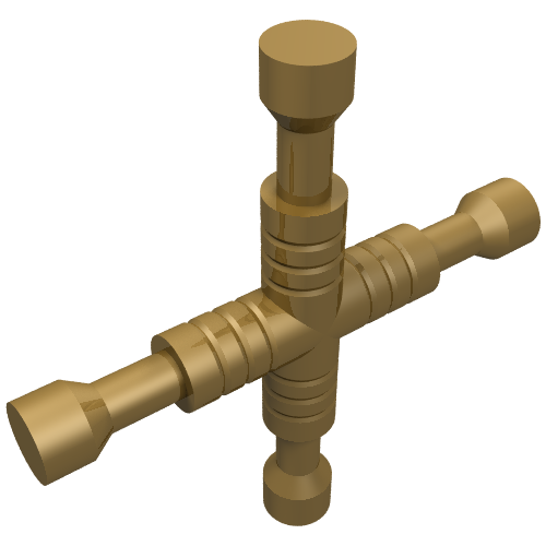 Lego Tool Wrench 4-Way Lug / Pearl Gold