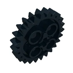 Technic Gear 24 Tooth [New Style with Single Axle Hole] / Black