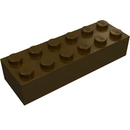 Brick 2 x 6 / Dark Brown